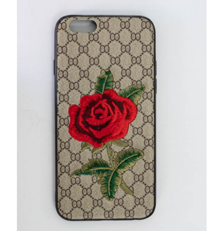 iPhone Kase Plastike Gucci Bezhe me Lule per 6/6+/7/7+/X