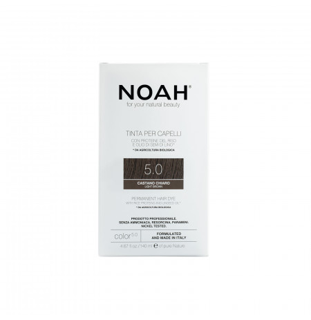 Bojë flokësh Noah natyrale light brown 5.0, me vaj lini dhe proteina orizi - Herbal Line Albania