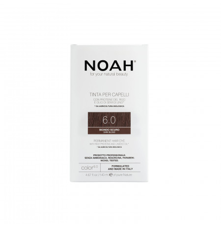 Bojë flokësh Noah natyrale dark blond 6.0, me vaj lini dhe proteina orizi - Herbal Line Albania