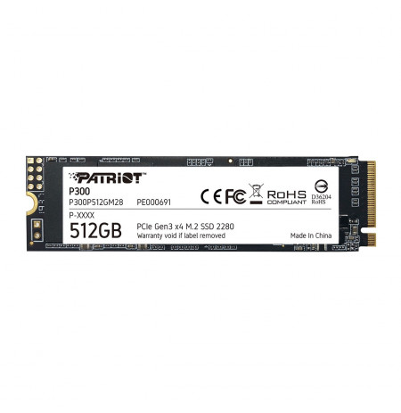 SSD Patriot Memory P300 M.2 Pcie Gen 3 x4 512GB