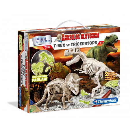 Clementoni Arkeologjia e T-Rex & Triceratopos