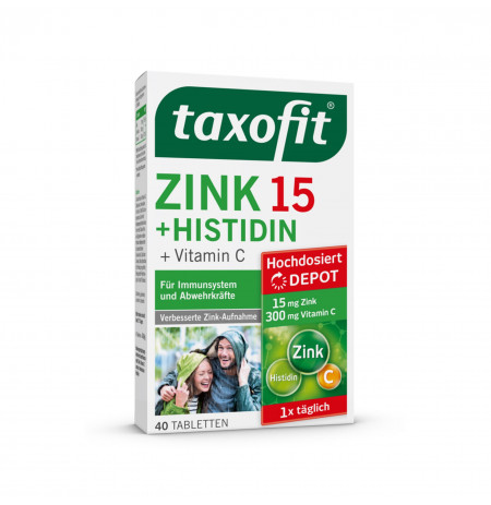 taxofit® Zink 15 + Histidin Depot Tabletten-Per mbrojtjen e trupit dhe sistemin imunitar