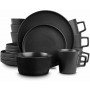 Set pjatash qeramike 16 pcs Black