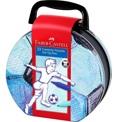F.Castell Felt Tip Pen Connector Suitcase Soccer 155538