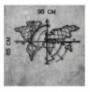 Decorative Metal Wall Accessory Wallxpert World Map Compass Led - Black