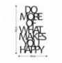 Decorative Metal Wall Accessory Wallxpert Do More Of What Makes You Happy Black