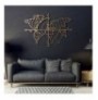 Decorative Metal Wall Accessory Wallxpert World Map Compass Gold