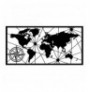 Decorative Metal Wall Accessory Wallxpert World Map Large 2 Black