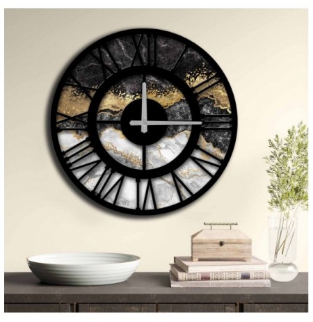 Decorative MDF Clock Wallxpert 5050MS-027 Multicolor