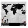 Decorative Metal Wall Accessory Wallxpert World Map Silhouette Black