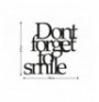 Decorative Metal Wall Accessory Wallxpert Dont Forget To Smile Black
