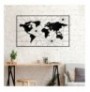 Decorative Metal Wall Accessory Wallxpert World Map 16 Black