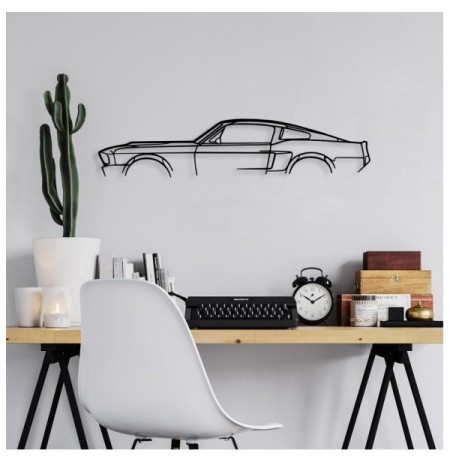 Decorative Metal Wall Accessory Wallxpert 1967 Ford Mustang Shelby GT500 Silhouette Black