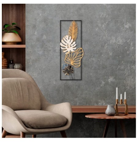 Decorative Metal Wall Accessory Wallxpert Palm Leaves Multicolor