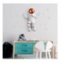 Decorative Object Aberto Design Peace Sign Astronaut - 3 White Bronze