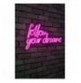 Ndriçim Plastik dekorativ Led Wallxpert Follow Your Dreams - Pink
