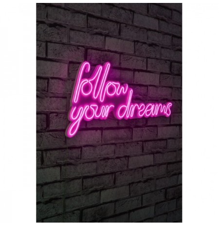 Ndriçim Plastik dekorativ Led Wallxpert Follow Your Dreams - Pink