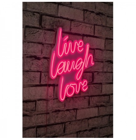 Ndriçim Plastik dekorativ Led Wallxpert Live Laugh Love - Pink