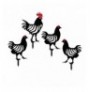 Decorative Garden Metal Accessory Set Aberto Design Chicken Family4 Black