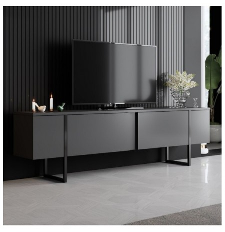 Mobilje TV Hannah Home Luxe - Anthracite, Black