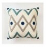 Mbulese Jasteku Aberto Design Bethany Punch Pillow Cover Turquoise Grey Navy Blue