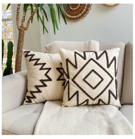Set Jasteku Aberto Design Ethnic Pillow Set With ?nsert Brown