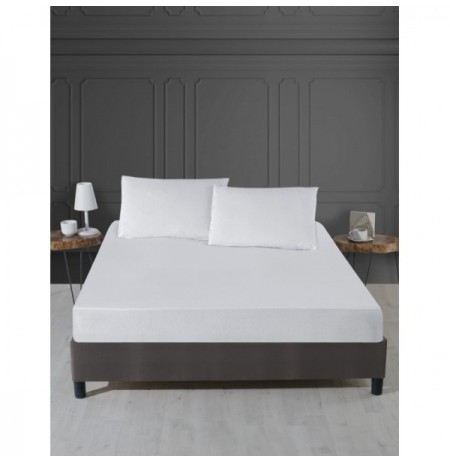 Double Bed Protector L'essentiel Alez Fitted (160 x 200) White