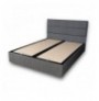 Double Bed Base & Headboard Hannah Home Silver - Grey (140 x 190) Grey