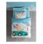 Ranforce Young Quilt Cover Set L'essentiel Buddy Fitted - Blue Blue