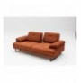 2-Seat Sofa-Bed Hannah Home Mustang - Orange Orange