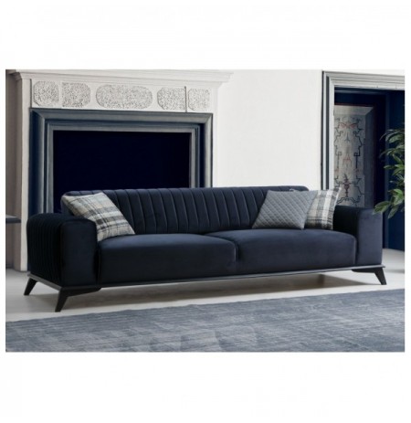 3-Seat Sofa-Bed Hannah Home Lisa - Navy Blue Navy Blue