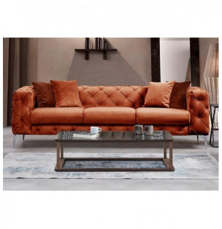 3-Seat Sofa Hannah Home Como - Orange Orange