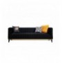 3-Seat Sofa Hannah Home Bellino - Black BlackGold