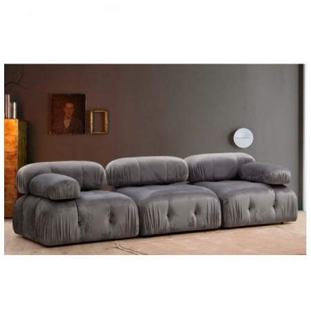 3-Seat Sofa Hannah Home Bubble 3 Seater ( L1-O1-1R) Grey