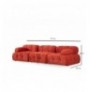3-Seat Sofa Hannah Home Doblo 3 Seater ( L1-O1-1R) - Red Red