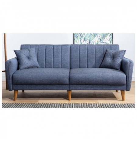3-Seat Sofa-Bed Hannah Home Aqua-Dark Blue Dark Blue