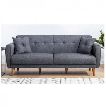 3-Seat Sofa-Bed Hannah Home Aria-Dark Grey Dark Grey