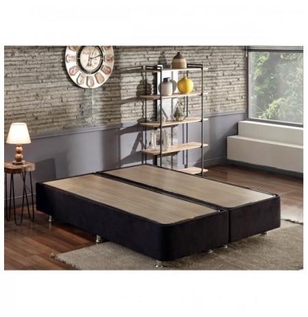 Double Bed Base Hannah Home Ela Double - Black (160 x 200) Black