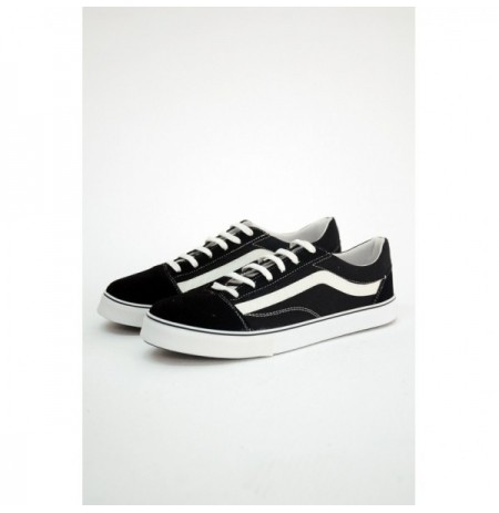 Man's Shoes 010-2424-22 - Black Black White