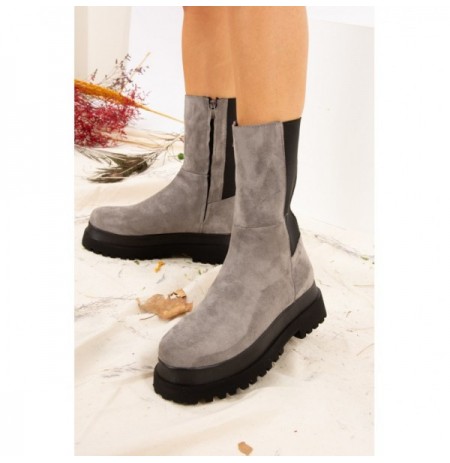 Woman's Boots J267063102 - Grey Grey