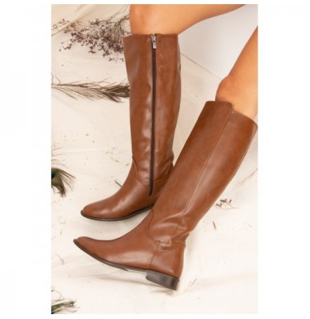 Woman's Boots J654065609 - Tan Tan