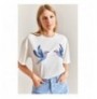 Woman's T-Shirt 40871011 BlueWhite
