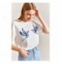 Woman's T-Shirt 40871011 BlueWhite