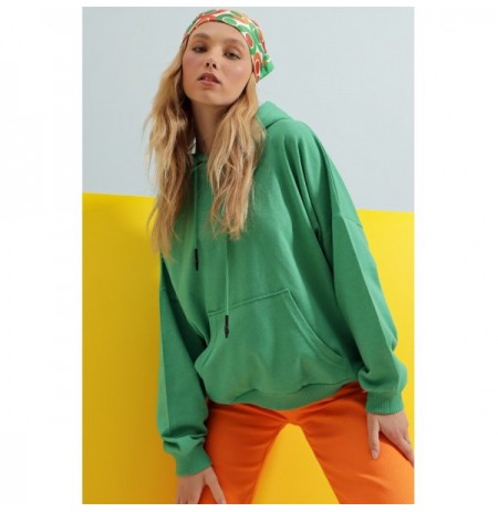 Woman's Sweatshirt ALC-531-015 - Green v2 Green
