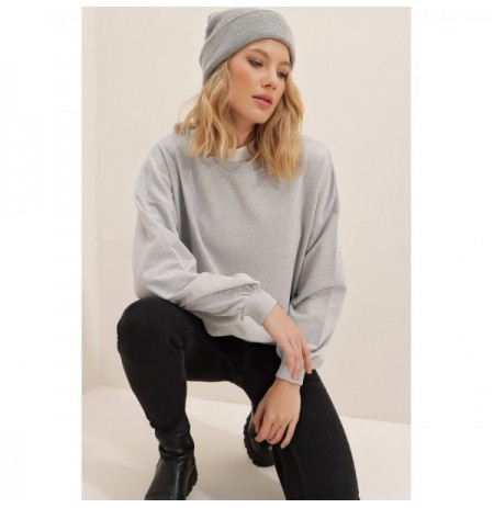Woman's Sweatshirt ALC-669-001 - Grey Grey