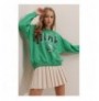 Woman's Sweatshirt ALC-X7457 - Green Green