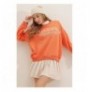 Woman's Sweatshirt ALC-X7458 - Orange Orange