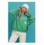 Woman's Sweatshirt ALC-X8960 - Green Green