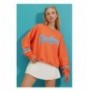 Woman's Sweatshirt ALC-X8960 - Orange Orange