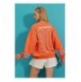 Woman's Sweatshirt ALC-X8960 - Orange Orange